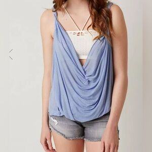 Free People women's bullseye light  Blue Lightweight Tank Sz Small